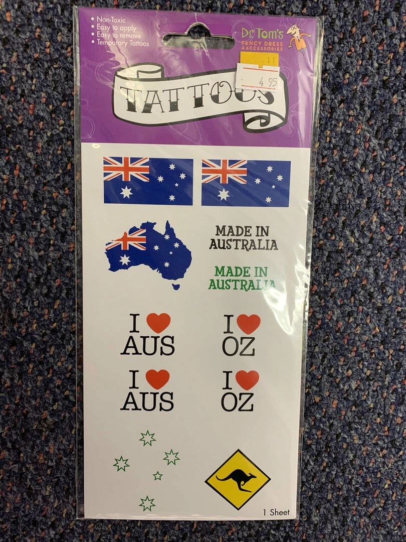 Top 10 ๐ Carnival Products Tattoos - I Love Aus/Made In Australia ๐ฅ 1 Carnival Products Tattoos - I Love Aus/Made In Australia