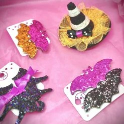 Pink Poppy Halloween Hair Clips Hair Accessories