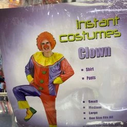 JD Party Fancy Dress Costumes Clown Red/Purple Costume