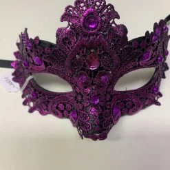 Tom Foolery Masks & Masquerade Mask - Crystal Lace Purple