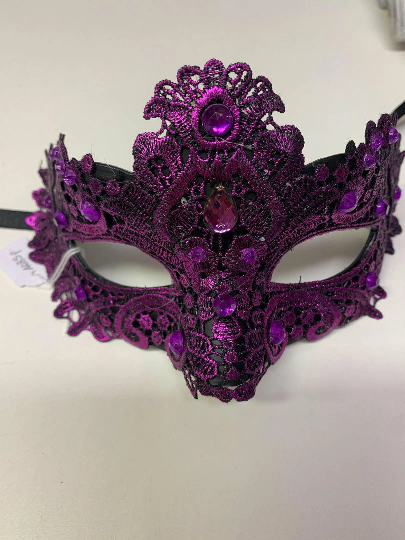 Hot Sale ๐ Tom Foolery Masks & Masquerade Mask - Crystal Lace Purple ๐งจ 1 Tom Foolery Masks & Masquerade Mask - Crystal Lace Purple