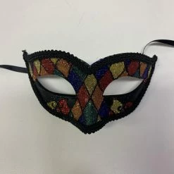 Tom Foolery Mask - Gold Blue Red Green