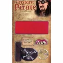 JD Party Instant Pirate Kit - Teeth Bandana Earring Patch