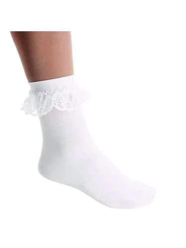 New ๐ JD Party Lace Trim ๐งฆ Socks - White Legwear / Hosiery ๐ 1 JD Party Lace Trim Socks - White Legwear / Hosiery