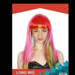 JD Party Pride / Rainbow Costumes Long Rainbow Wig