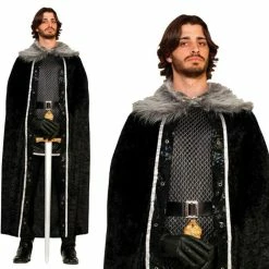 Forum Novelties Cape With Faux Fur Trim Black