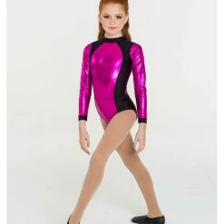 Studio 7 Dancewear Metallic Warrior Leotard - Hot Pink