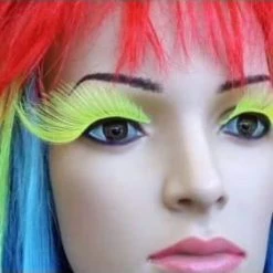 Carnival Products Neon Green Eye Lashes Pride / Rainbow Costumes