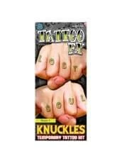 Carnival Products Temporary Tattoos Phrases And Words - Knuckle Tattoo