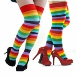 JD Party RAINBOW Over The Knee Stockings