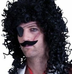 Sweidas Pirate Eye Patch & Moustache Beards & Moustaches