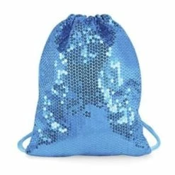 Pink Poppy Sequin Drawstring Bag / Shoe Bag