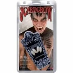 Halloween Costumes, Accessories, Makeup Shredders Deluxe Double Vampire Fangs - Scarecrow