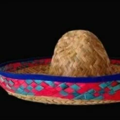 CMA Sombrero - Straw With Blue/red Trim Hats