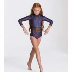 Studio 7 Dancewear Storm Leotard - Purple/Black