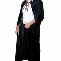 Dr. Toms Vests, Waist Coats, Capes. Black Velvet Cape With Hood - Adult