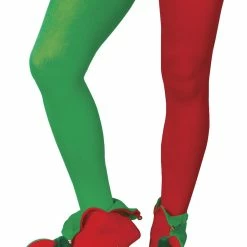 JD Party Tights - Red & Green Elf