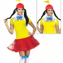 Sweidas Fancy Dress Costumes Tweedle Dum & Tweedle Dee Costume | Adult 10-14