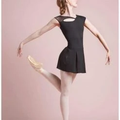 Mirella Tyce Stud Cap Sleeve Leotard, China Blue Dancewear