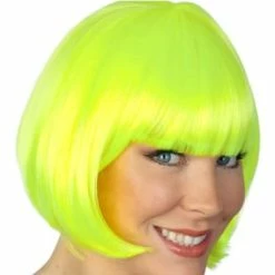 Dr. Toms Wig - Paige Neon Yellow Pride / Rainbow Costumes