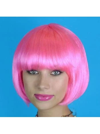 Best Sale 🥰 JD Party Wigs Wig - Pink Bob With Fringe ⌛ 1 JD Party Wigs Wig - Pink Bob With Fringe