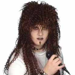 Carnival Products Wig - Rock God Dark Brown Wigs